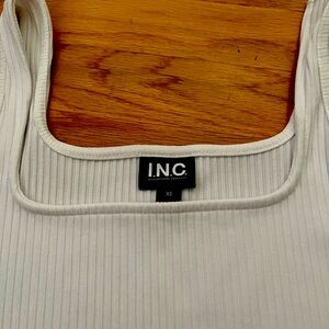 I,N.C. Ribbed white tank top XS